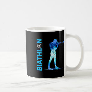 Biathlon Shooting und Skifahren Wintersport Kaffeetasse