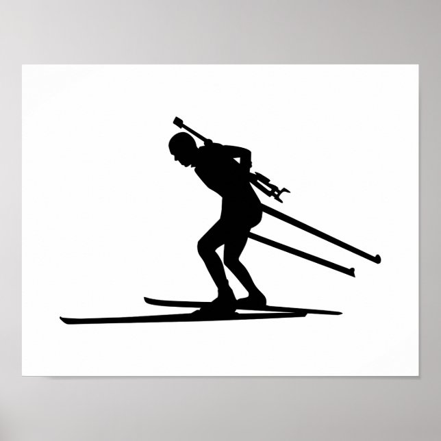 Biathlon Ski Poster (Vorne)