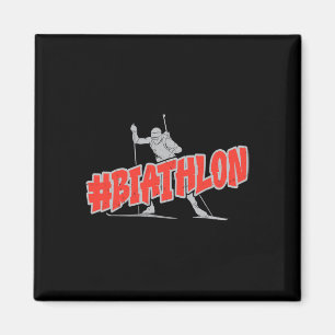 Biathlon Ski T Shirt Langlaufloipe Winter S Magnet