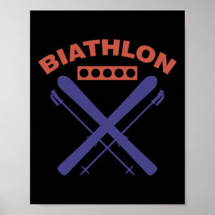 Biathlon Ski Wintersport Langlaufski Poster