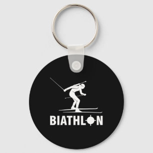 Biathlon Ski Wintersport Langlaufski Schlüsselanhänger