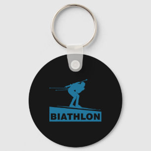 Biathlon Ski Wintersport Langlaufski Schlüsselanhänger