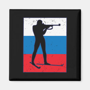 Biathlon Skier Wintersport Langlaufloipe Magnet