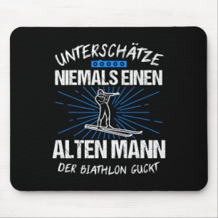 Biathlon Skifahren Ski Langlauf Geschenk Mousepad
