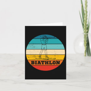 Biathlon Skilangläufer Skilanglauf Loipe  Karte