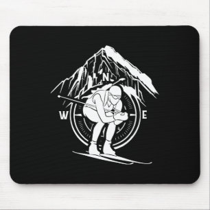 Biathlon Sports Winter Athlete Snow Skier Biathlet Mousepad