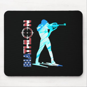 Biathlon Usa Flag Apparel American Cross Country S Mousepad