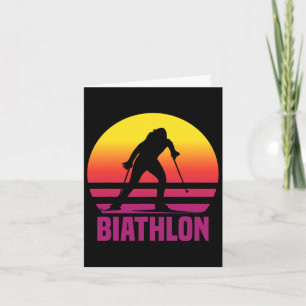 Biathlon Vintage Wintersport Karte