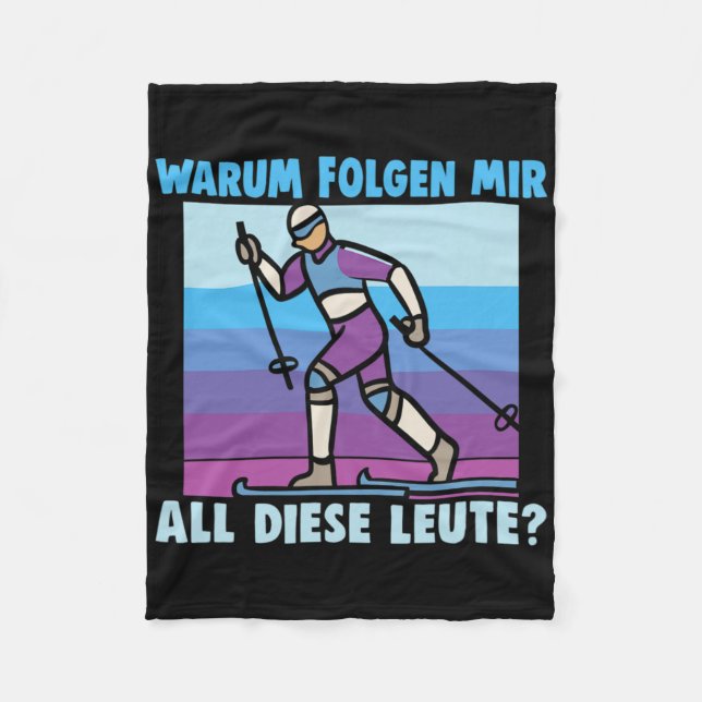 Biathlon Warum all diese Menschen quer durch die W Fleecedecke (Vorderseite)