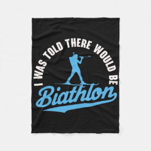 Biathlon Winter Skifahren Rafelschießen Biath Fleecedecke