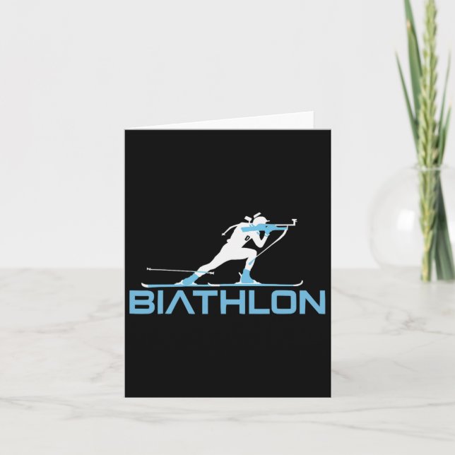 Biathlon Winter Skifahren Rafelschießen Biath Karte (Vorderseite)