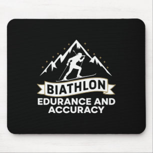 Biathlon Winter Skifahren Rafelschießen Biath Mousepad