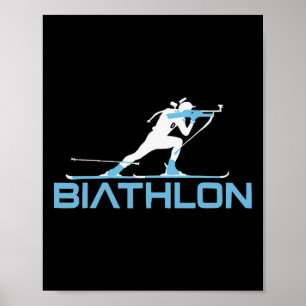 Biathlon Winter Skifahren Rafelschießen Biath Poster