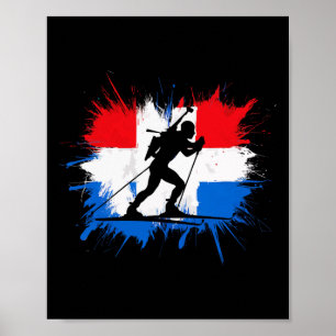 Biathlon Winter Skifahren Rafelschießen Biath Poster