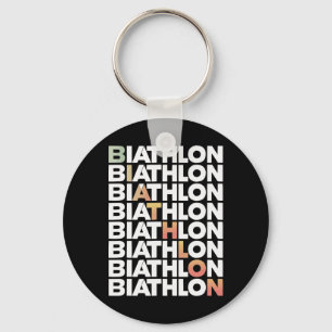 Biathlon Winter Skifahren Rafelschießen Biath Schlüsselanhänger