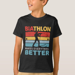 Biathlon Winter Skifahren Rafelschießen Biath T-Shirt