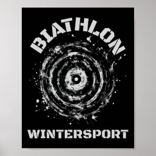 Biathlon Winter Sportziel Poster
