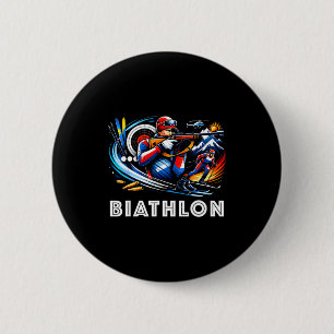 Biathlon-Wintersport Langlauf Button