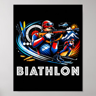 Biathlon-Wintersport Langlauf Poster