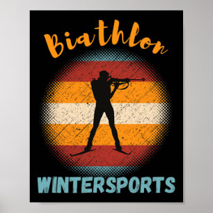 Biathlon Wintersport Langlaufloipe Poster