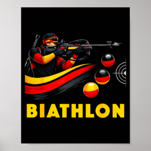 Biathlon-Wintersport Skilanglauf Poster