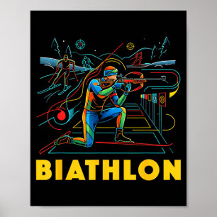 Biathlon-Wintersport Skilanglauf Poster