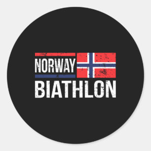 Biathlon-Ziel-Ski-Wettbewerb Runder Aufkleber