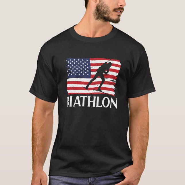 Biathlon Ziel Skifahren Biathlete Ristorante da Va T-Shirt (Vorderseite)