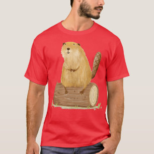 Biaver auf einem Log T-Shirt
