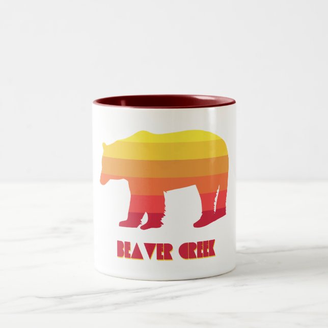 Biaver Creek Colorado Regenbogenbär Zweifarbige Tasse (Mittel)