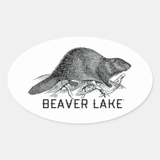 Biaver Lake Ovaler Aufkleber