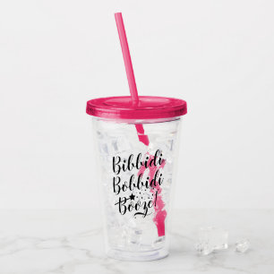 Bibbidi Bobbidi Booze Funny Magic Black Script Acryltrinkbecher