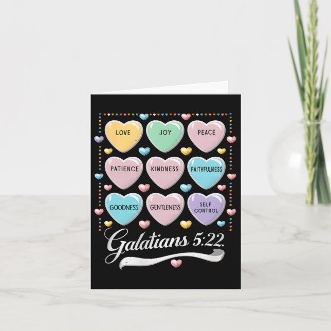 Bibel Christlich Valentine Galatians 5 22 Gespräch Karte (Vorderseite)