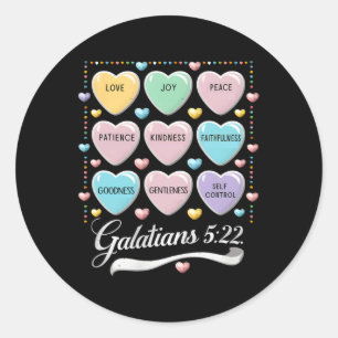 Bibel Christlich Valentine Galatians 5 22 Gespräch Runder Aufkleber