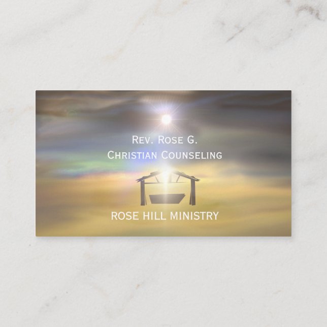 Bibel Christliche Bethlehem Star Business Cards Visitenkarte (Rückseite)