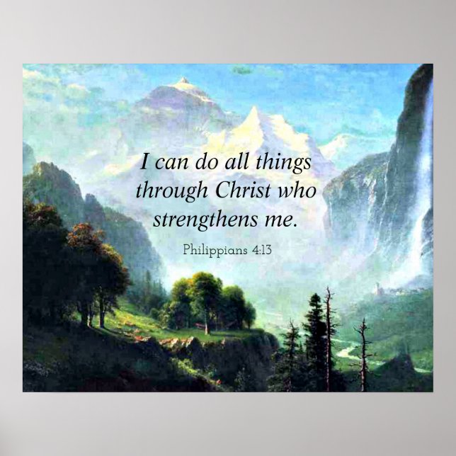 Bibel gießt, Phil 4:13, I can do all things. Poster (Vorne)