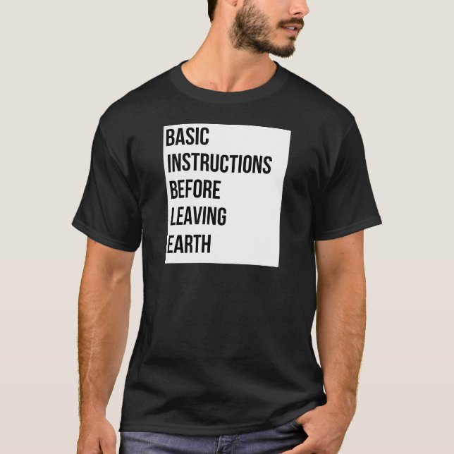 BIBEL: Grundlegende Anweisungen, bevor Erde T-Shirt (Vorderseite)
