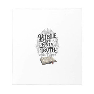Bibel ist die einzige Wahrheit Christliches T-Shir Notizblock