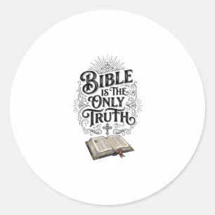Bibel Ist Die Einzige Wahrheit Christliches T-Shir Runder Aufkleber