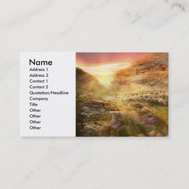 Bibel - Ja, obwohl ich 1920 durch das Tal spaziere Visitenkarte (Vorderseite)