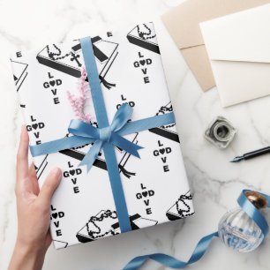 Bibel Kreuz Rosenkranz-Halsketten Liebe Gott Kunst Geschenkpapier