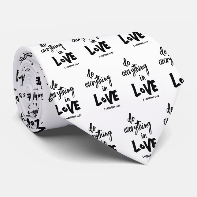 Bibel Liebe Zitat Neck Tie Krawatte (Gerollt)
