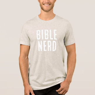Bibel-Nerd-Typografie Lustiges Christliches Beige Tri-Blend Shirt