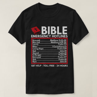 Bibel-Notrufhotlines Glauben Design T-Shirt
