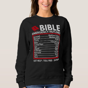 Bibel-Notrufnummern Christliche Bibel und Jesus Sweatshirt