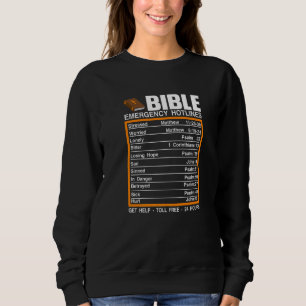 Bibel-Notrufnummern Christliche Bibel und Jesus Sweatshirt
