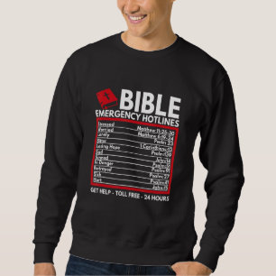 Bibel-Notrufnummern Christliche Bibel und Jesus Sweatshirt