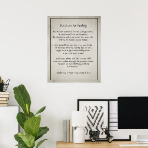Bibel-Schrift für Heilung Gesundheit Krankheit Poster