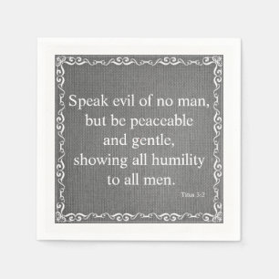 Bibel-Schrifts-Segen - Titus 3:2 Serviette