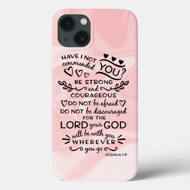 Bibel Scripture Verse Joshua 1:19 Pink Case-Mate iPhone Hülle (Rückseite)